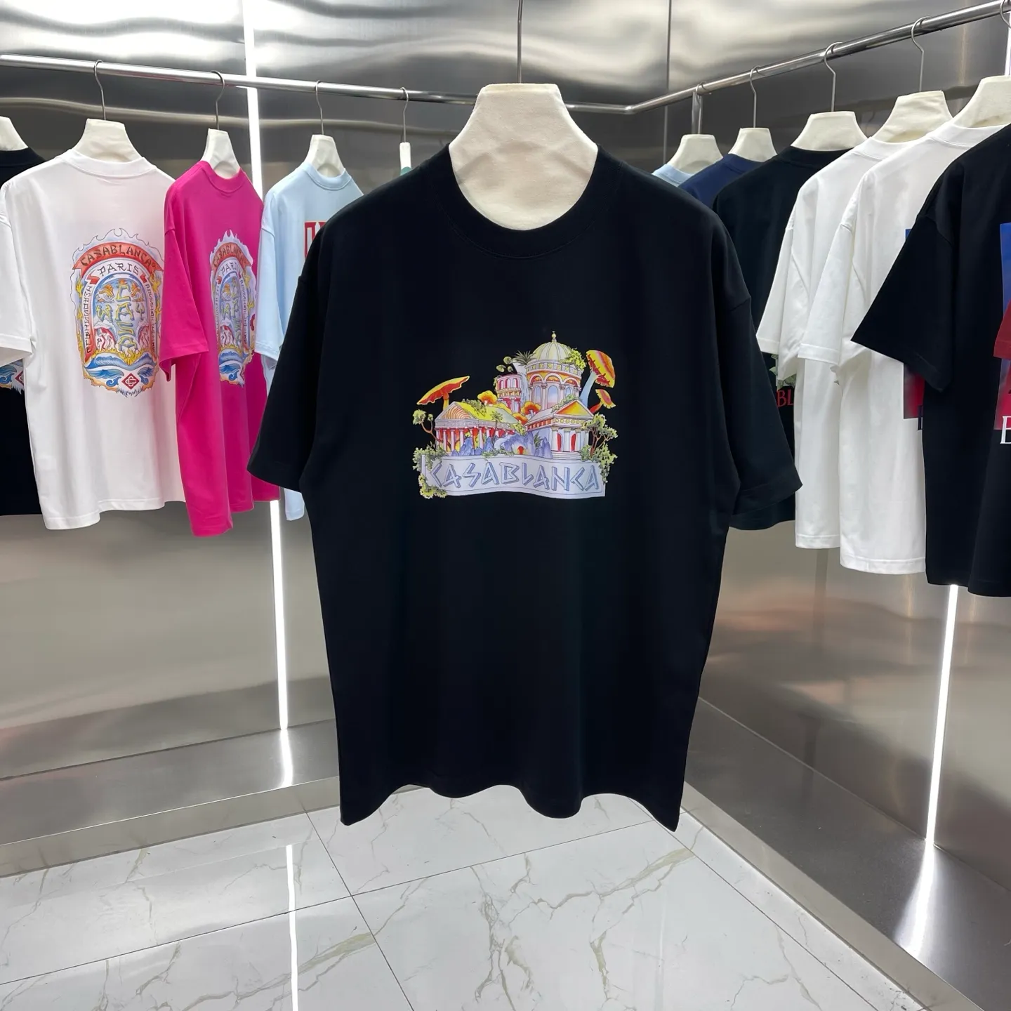 25ss New Arrival Casablanca Classic Series T ～ ， ， 。 ， Classic ， In Stock ！ ：White Black Size：S M L XL XXL